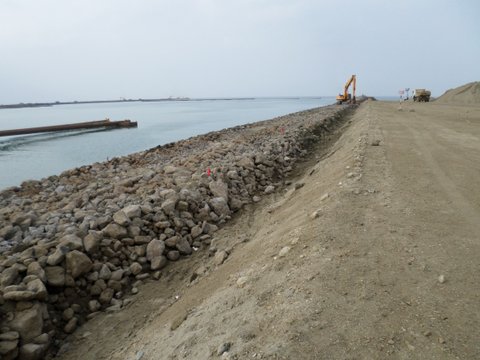 沙特导堤工程建设